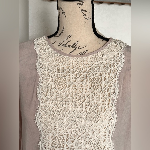Lacy Gauze Womens Top Free People Small Loose Fit - Picture 4 of 15